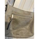 Free People Crossbody Bag Purse Gray Flap‎ Closure Silver Accent Zippers Casual Photo 6
