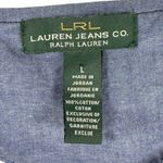 Lauren Jeans Breton Stripe Henley Shirt 3/4 Sleeve Top Preppy Black White L READ Size L Photo 2