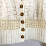 Anthropologie  Pilcro Scarlette Pointelle Crop Cardigan Cream Softie Dollette Photo 5