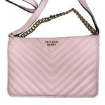 Victoria's Secret VS Victoria’s Secret Light Pink Pebbled V-Quilt 24/7 Crossbody purse gold strap Photo 5