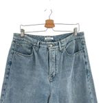 Good American Good Boy Jeans with Pleats Shadow Pocket Blue Size 15 33 Photo 3