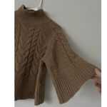 Banana Republic Brown Cavo Flare Sleeve Wool Blend Cable Knit Sweater Size XS Photo 3