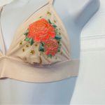 PINK - Victoria's Secret Victoria's‎ Secret Pink Floral Embroidered Lace Triangle Bralette Size Small NEW Photo 6