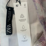 ZARA •  pastel tweed buster corset crop top pink purple white large Photo 3