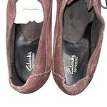 Clarks NEW Bendables Brown Suede Lace Up Oxford Heels Booties Shoes size 10W Photo 6