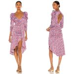 For Love & Lemons  Charlie Midi Dress Blossom Floral Size Medium Open Back Photo 1