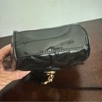 Vintage Allen Edward Small Black Quilted Patent Leather‎ Crossbody Purse Tassel Photo 6