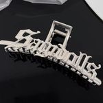 Boutique Korean Large Metal Hollow Silver Hair Claw Barrette Photo 0