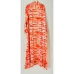 Sai Sankoh Riviera Shirt Dress Flowy Oversized Fit Orange White XL Long Sleeve Photo 7