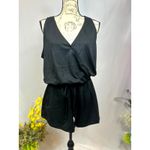 LBLC the Label Lauren Romper Drawstring Waist Pockets Black M Size M Photo 7