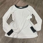 Treasure & Bond  White and Gray Long Sleeve Tee Photo 2