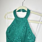 Lulus NEW NWT Halter Neck Backless Bodycon Midi Crochet Lace Dress Size Small Photo 1