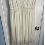 R Cinco Ranch Dress Large Off White Floral Lace Cottage Core Western NWT Photo 2