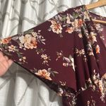 Xhilaration  Burgundy Floral Midi Dress Photo 4