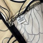 Fit and Flare Skirt Womens 10 Black & Beige Floral Hippie Office Retro Teacher Photo 3