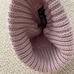 EXPRESS EXRESS Knit Winter Beanie Hat with Pom One Size O/S Pale Pink Like New Clean Photo 5