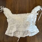 For Love & Lemons  Marlowe Top In White Photo 5