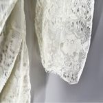 Akira White Lace Robe with Plunge Neckline Photo 4