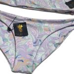 Skatie NEW Pastel Marble Watercolor Bikini Resort Vacation Beach Top XL Bottom L Photo 3