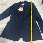 Pearl By Lela Rose Size 14 Neutral Navy Blue Long Sleeve Two Photo 8