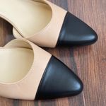 Liz Claiborne  Chunky 2” Heel Cap Toe Faux Leather Sling Back Dress Shoe Photo 2