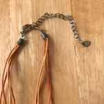 Orange Flower Necklace Crystals Retro Festive Photo 7