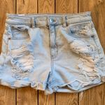 American Eagle Ripped Jean Shorts Photo 0
