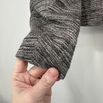 Maje Womens Jacket 34 Heathered Gray Cotton Linen Zip Beaded Motto Knit Blazer Photo 4