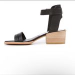 Dolce Vita Black Leather Rae Sandal 8.5 Low Heel Block Wood Photo 3