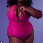 Lushious Disco One Piece Large Chest Swim Suit Black Size Splendid (2X) NWT Photo 2