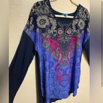 Nanette Lepore L’amour Womens XL Floral Tunic-Style Blouse | Shirt | Top Photo 2