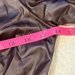 Long sleeve pleather thin material top Size XL Brown Photo 10