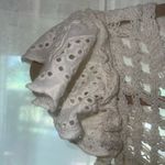 Bishop and Young from Anthropologie Crochet Cream Eyelet Flutter Sleeves top XXS Photo 5