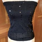 Nwt, Lavishly Paris Black Sheer Sequin Knitted Tube Top. Size Small Photo 1