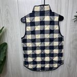 J.Crew Excursion Quilted Down Vest Buffalo Plaid Navy/Ivory size XXS E0829 Photo 4
