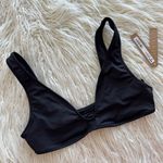 SKIMS  Swim Plunge Triangle Bikini Top Onyx Size Medium Photo 1