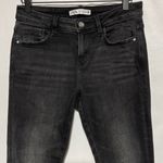 ZARA Raw Edge Step Hem Distressed Denim Skinny Jeans 8228/021 Faded Black Size 6 Photo 3