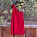 Ann Taylor  Women's Red One Shoulder Side Pleated Cocktail Dress Size 12. NEW Photo 1