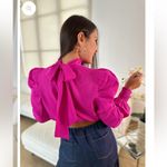 Jealous Tomato NWT Boutique Pink Off Sleeve Blouse Sz L Photo 2