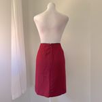 Gap Vintage ‘01 Dark Red Knee Length Skirt w/ Black Trim Photo 6
