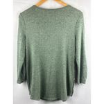Fortune + Ivy  Womens Green Button Accent 3/4 Sleeve Top Size S Photo 3
