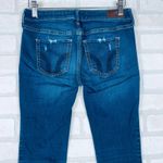 Hollister Low Rise Super Distressed Raw Hem Dark Wash Denim Jeans 3S 26 x 28 Photo 6