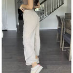 superdown  Off White Cargo Jogger Pant Size 26 Cotton Baggy Carpenter $78 NEW Photo 3