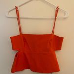 ZARA Orange Cut Out Crop Top Photo 0