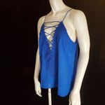 WAYF NWT  Blue Lace Up Front Tank Top (L) Photo 1