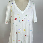 Michael Lauren  V Neck Eye Short Sleeve Tee Photo 0