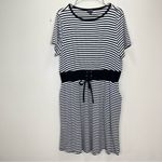 Torrid  Black‎ White Stripes Smocked Tie Waist Pockets Jersey T Shirt Dress 1X Photo 5