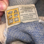 Beautiful Cream Vintage Leaves 1970s Fluffy Icelandic Sweater by Iceware S/M Blue Size M Photo 7