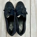 Navy Blue Leather Suede Brogue Tassel Slip On Loafers Preppy Academic Classic Black Size 6.5 Photo 5