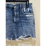 AGOLDE QUINN HI RISE MINI SKIRT Medium Wash RAW CUT HEM 27 Photo 4